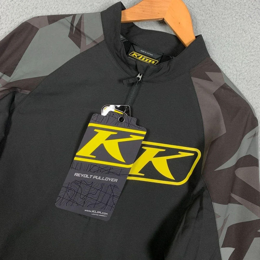 Klim Revolt Jacket Men's Small Black Half Zip Pullover Wind Racing Motocross NWT